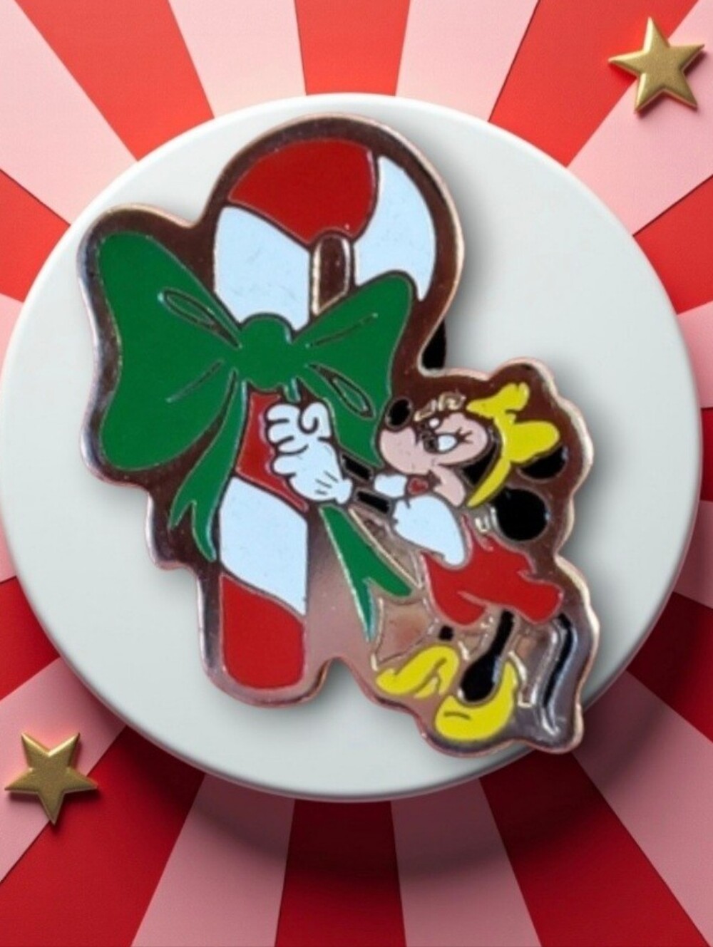Minnie Mouse Candy Cane Disney Pin